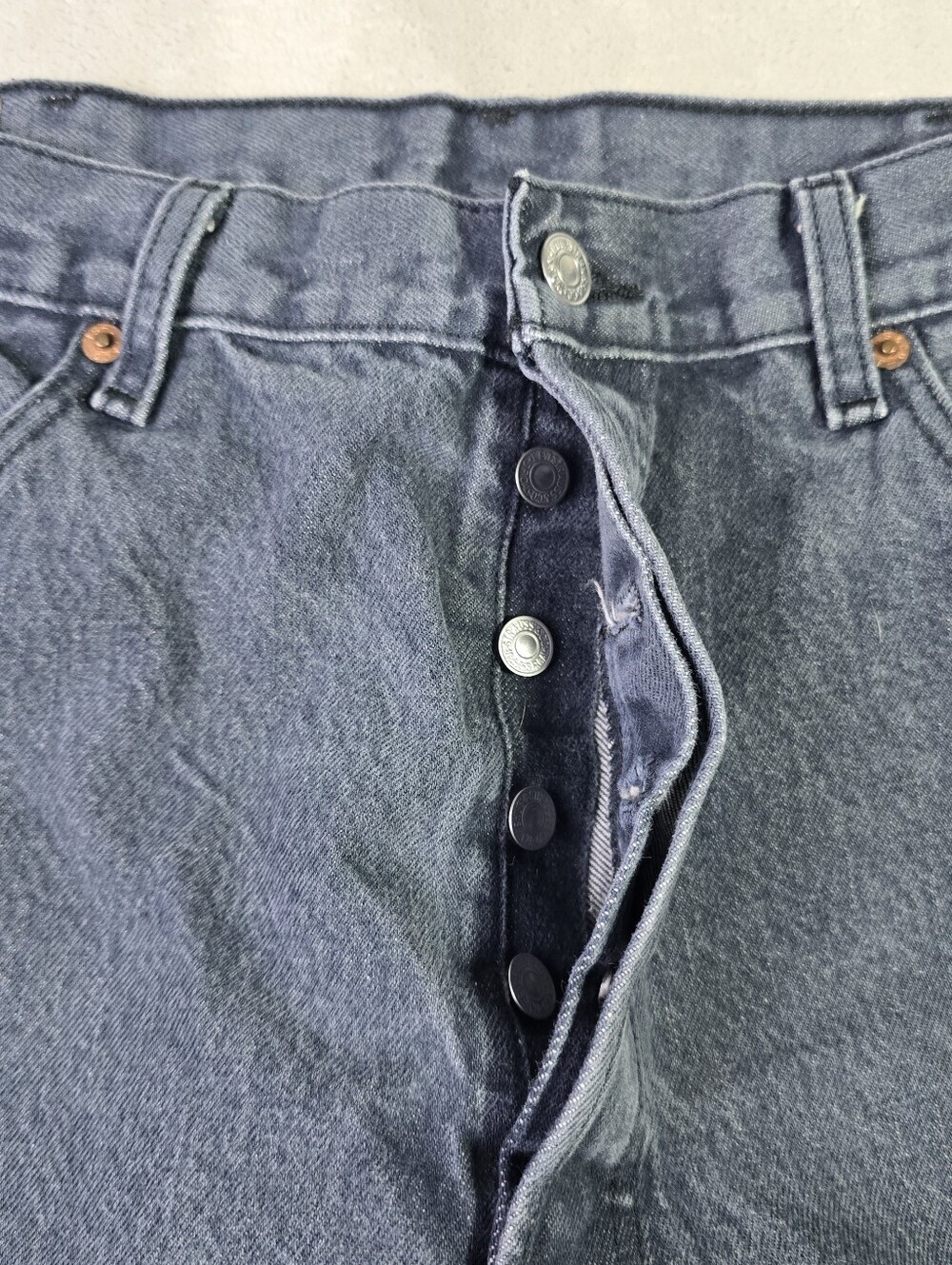 VTG Y2K Levi’s 501 XX Black Jeans Actual Sz 36x28 Classic Button Fly Design - Picture 4 of 11